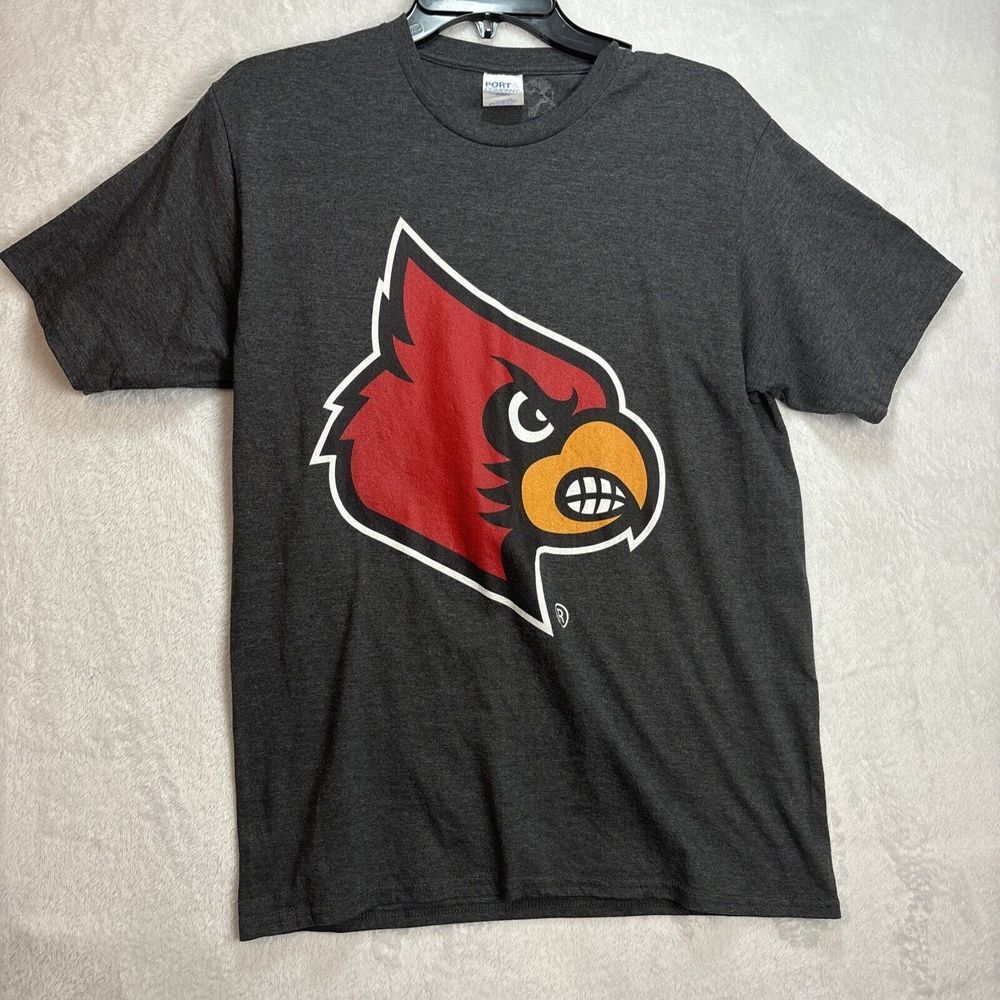 Louisville Cardinals Port & Company Gray Shirt Medium